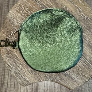 Portland Leather Gordita Pouch GREENCH Metallic Green Gordita Purse Charm